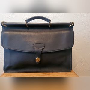 Vintage Jack Georges black leather briefcase